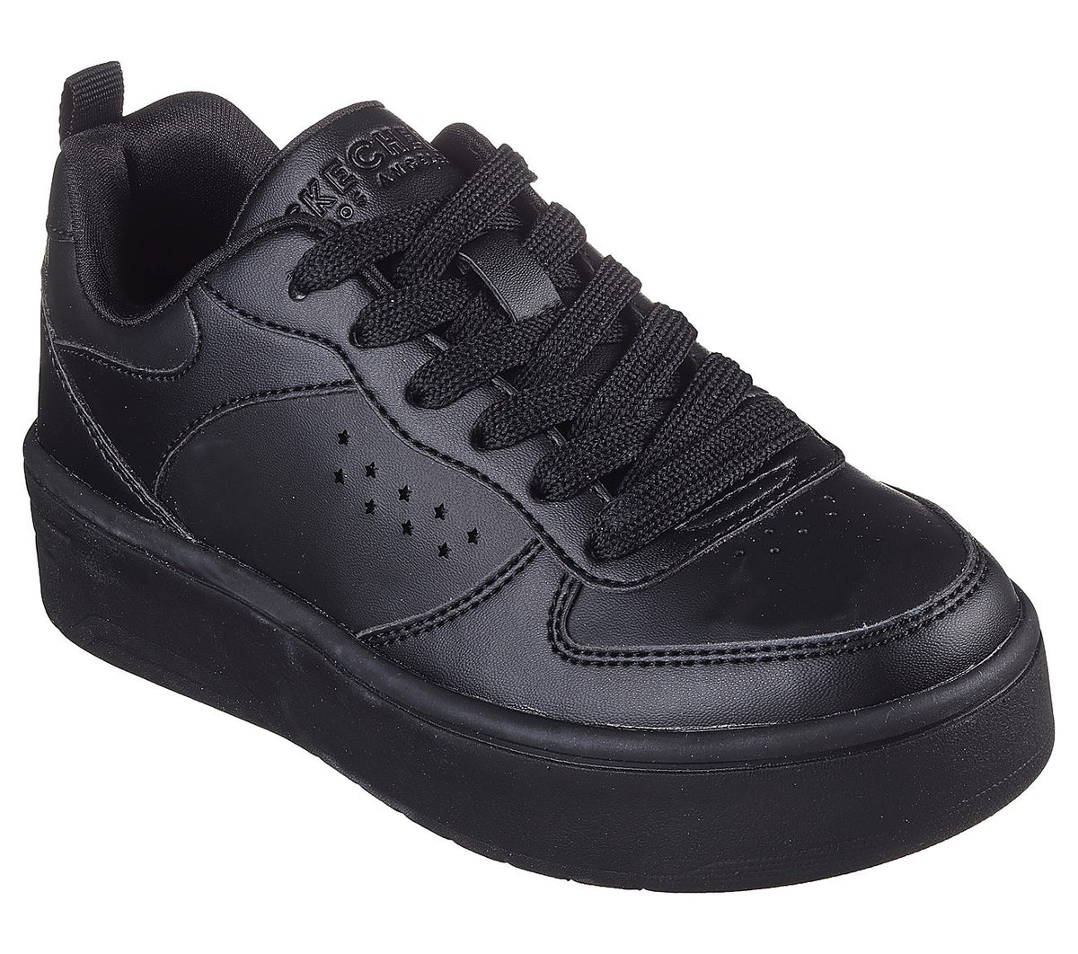 Zapatillas Court High Skechers Negro